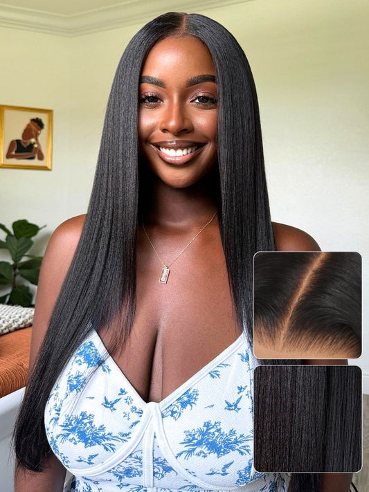 Nadula 13x4 Pre everything Wig 2.0? Yaki Straight Lace Frontal