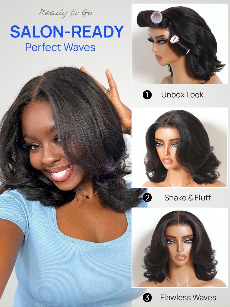 Nadula Short Yaki Straight Bob Wig 7x5 Bye Bye Knots