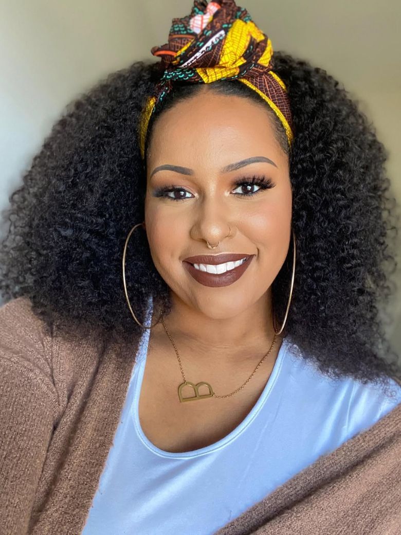 Nadula Afro Curly Blend & Secure Half Wig 4C Kinky Curly Human Hair 3/4 Half Wig Beginner Friendly
