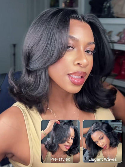Nadula Short Yaki Straight Bob Wig 7x5 Bye Bye Knots