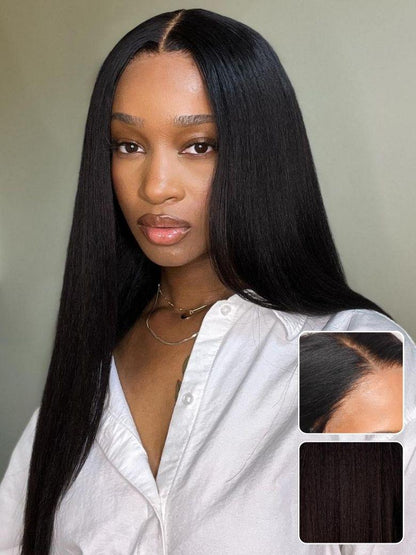 Nadula Bye Bye Knots Yaki Straight Bob Wig 7x5 Pre-Bleached
