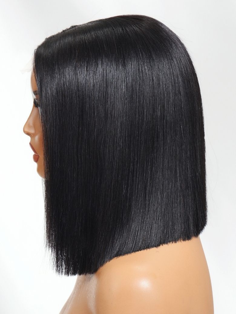 Nadula Silky Blunt Cut Glueless 2x6 Lace Closure Wig Shoulder Length Bob Wigs Pre Plucked & Bleached Lace Wigs