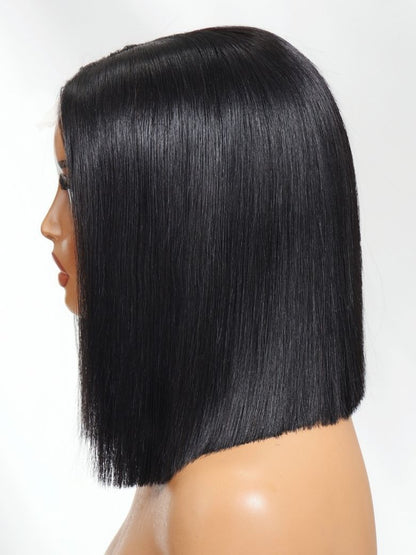 Nadula Silky Blunt Cut Glueless 2x6 Lace Closure Wig Shoulder Length Bob Wigs Pre Plucked & Bleached Lace Wigs