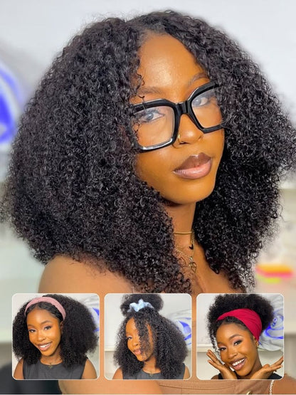Nadula New V Part Kinky Curly Wig Tied & EasiContour
