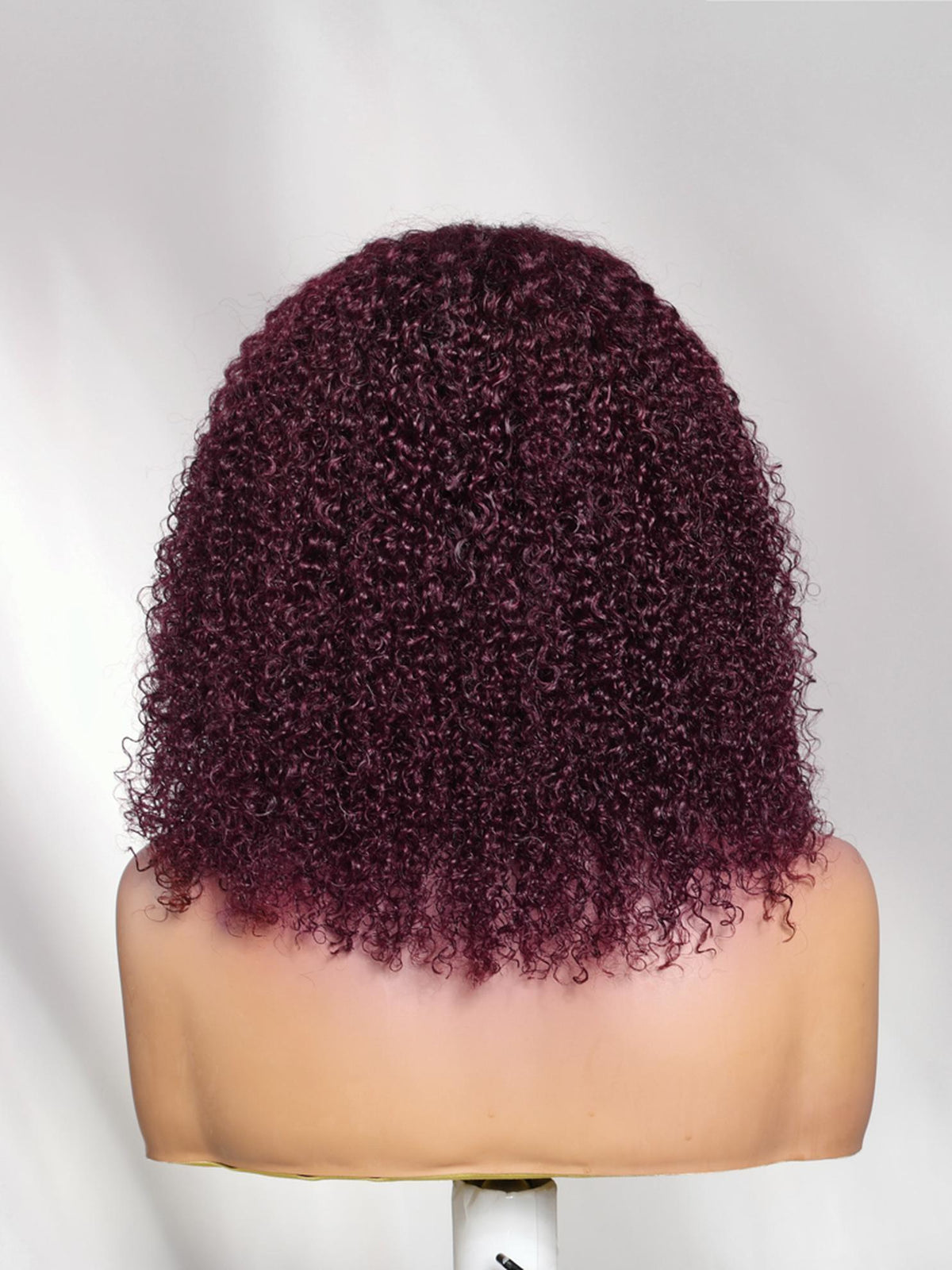 Nadula 7x5 No Slip Deep Burgundy Kinky Curly Wig with Finger Coils Put On and Go Glueless Wigs