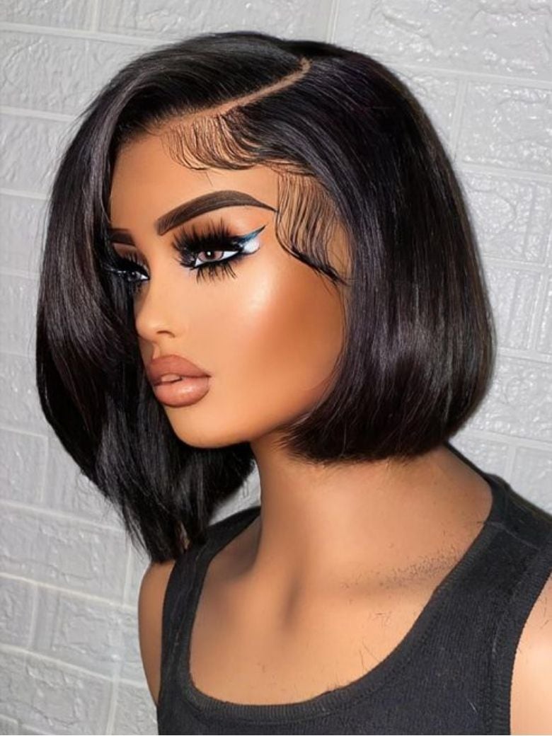 Nadula 4x4 Pre-cut Lace Closure Bob Wig Side Part 12inch