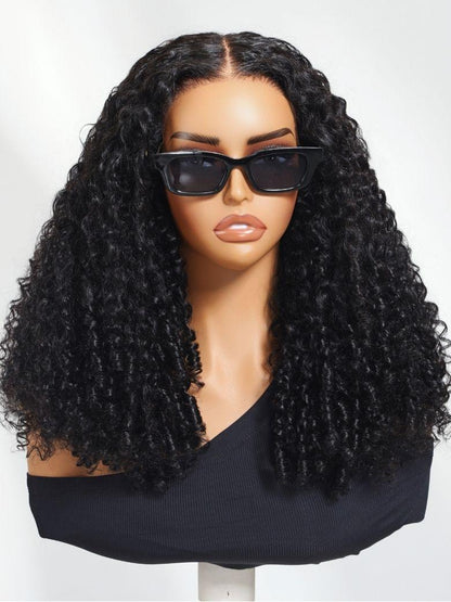 Nadula 7x5 Bye Bye Knots Spiral Curls Water Curly Hair Twist Out At The End Put On and Go Invisible Lace Human Hair Wigs