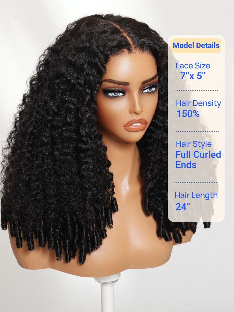 Nadula 7x5 and 13x4 Burmese Curly Wig With Finger Coil