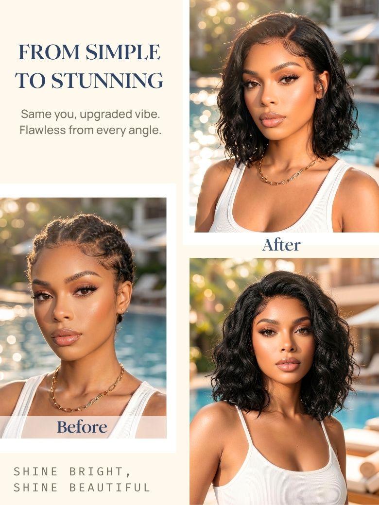 Nadula 6x4 Lace Closure Ready to Go Water Wave Short