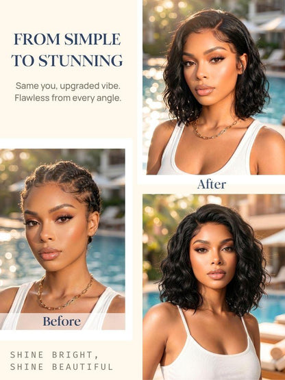 Nadula 6x4 Lace Closure Ready to Go Water Wave Short