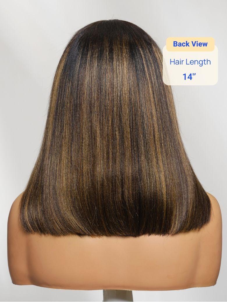 Nadula Bye Bye Knots Yaki Straight Bob Wig Chestnut Brown