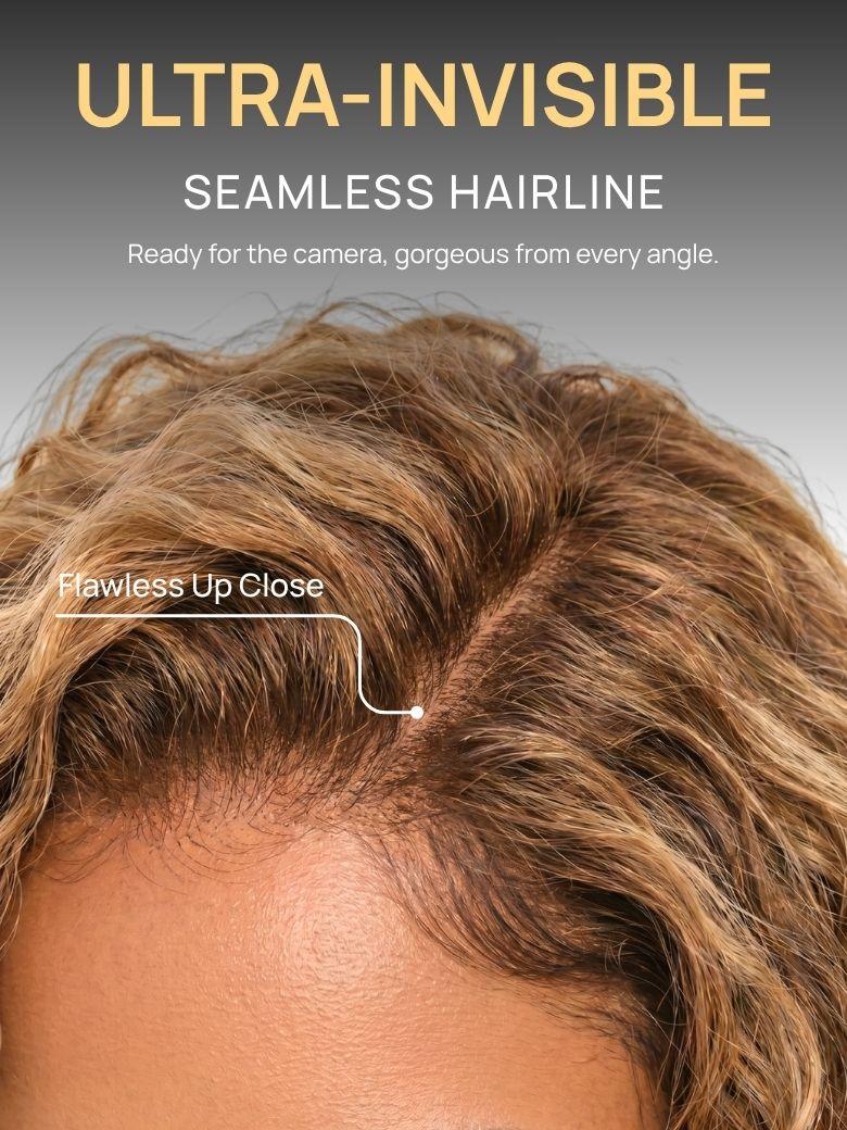 Nadula 7x5 No Slip Wig Brown With Honey Blonde Highlights