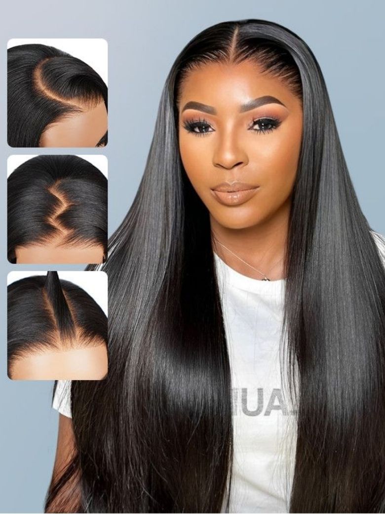 Nadula Bye Bye Knots Wig 2.0™ 7x5 and 13x4 Silky Straight Lace Front Wig Pre-Bleached Glueless Human Hair Wig