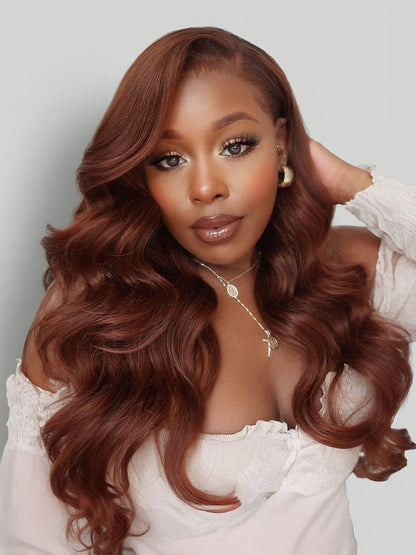Nadula 7x5 And 13x4 Reddish Brown Body Wave Wig Pre
