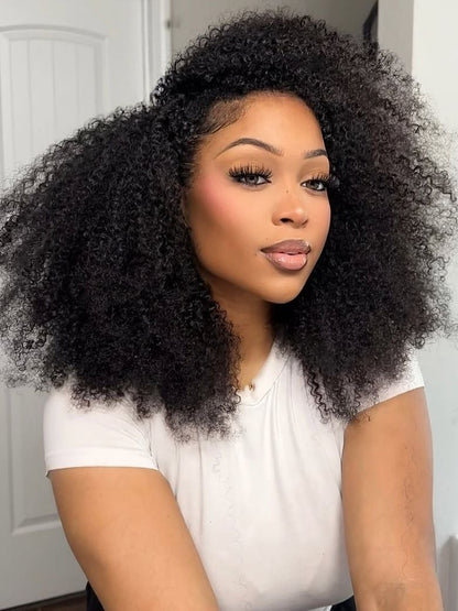 Nadula Afro Curly Blend & Secure Half Wig Put On