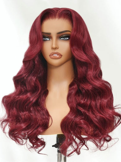 Nadula 13x4 Burgundy Body Wave Lace Frontal Wig Pre everything
