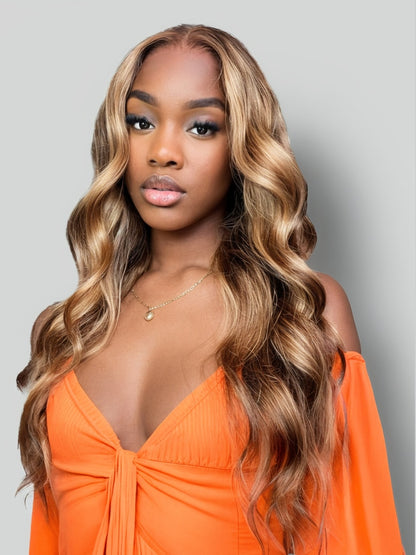 Nadula 13x4 Pre-everthing Lace Front Honey Blonde Body Wave Real